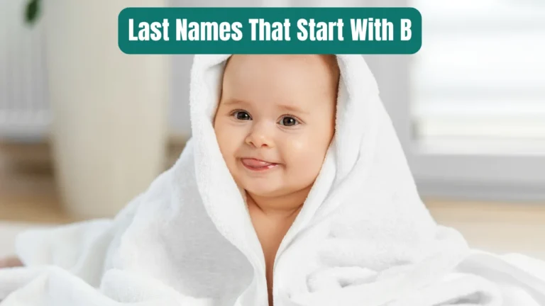 Last Names That Start With B