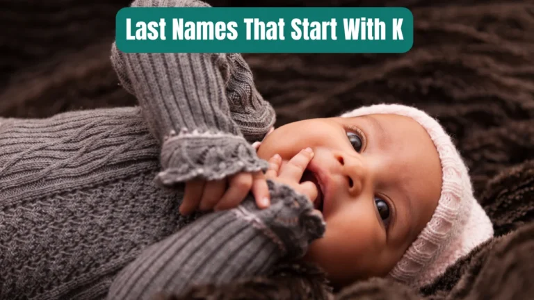 Last Names That Start With K